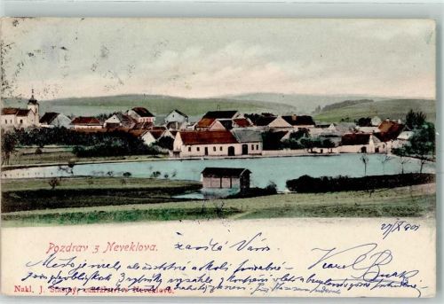 Neveklov 1901 See Kirche