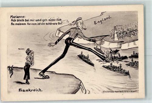 Marianne geh nicht fort - Verlag Wilh. Schröder Nr. 43 Karikatur sign. Scheuermann AK