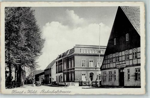 Horst 1935 Bahnhofstrasse, Gasthaus Stadt Hamburg AK