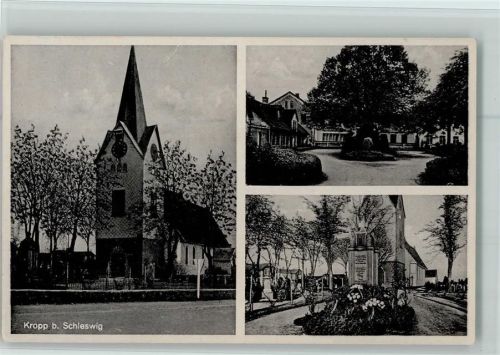 Kropp Ortsansichten Kirche Denkmal 3-Bildaufnahme