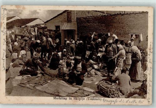 Skopje 1917 Markttag Marktszene