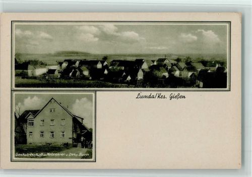 Lumda Gesamtansicht Gastwirtschaft Metzgerei v. Otto Born 2-Bildaufnahme