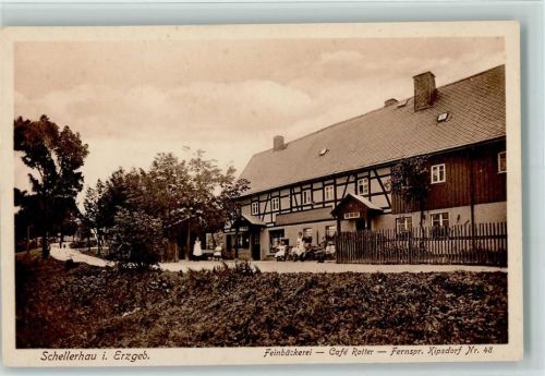 Schellerhau 1926 Bäckerei, Cafe Rotter AK