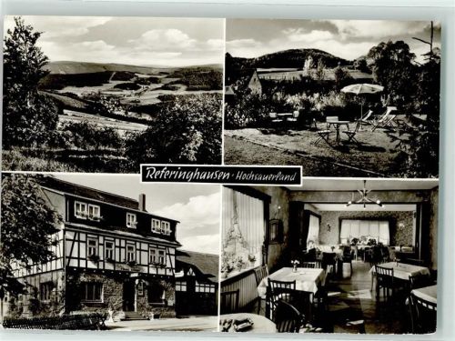 Referinghausen Gasthaus Pension Schmidt Emailleschilder Gastraum Garten Liegestühle