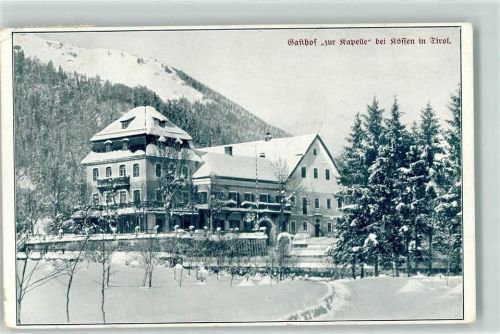 Kössen 1912 Winter Gasthaus zur Kapelle
