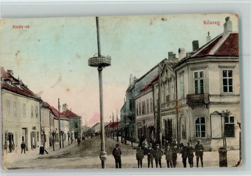 Köszeg 1913 - Kiraly-ut - Flecken AK