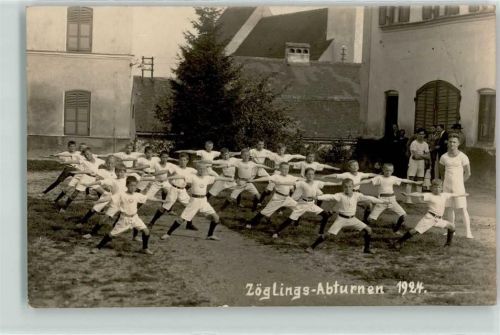 Pfarrkirchen Zöglings-Abturnen Sportunterricht 1924 Ort handschriftlich