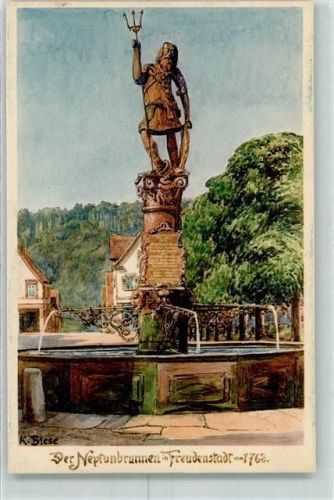 Freudenstadt Neptunbrunnen AK