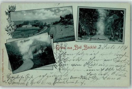 Bad Bocklet 1898 Königliches Kurhaus Brunnen Promenade