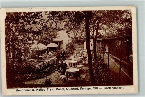 Querfurt Konditorei-Cafe Franz Bösel Gartenwirtschaft