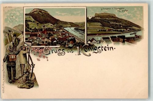 Königstein Lilienstein Wanderer