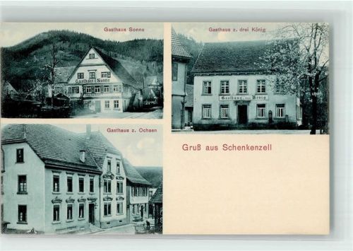 Schenkenzell Gasthaus Sonne Gasthaus zum drei König Gasthaus zum Ochsen