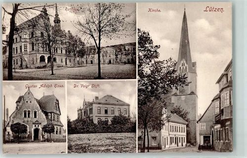 Lützen Rathaus Kirche Gustav Adolph Haus Dr. Voigt Stift