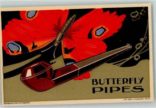 1910 - 1920 Butterfly Pipes Werbung AK
