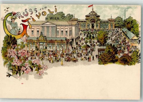 Wien Gasthaus Tivoli Lithographie