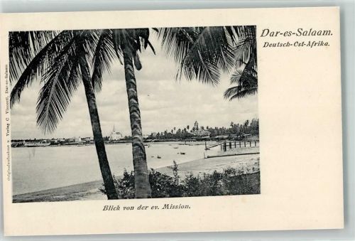 Daressalam 1899 Blick von der ev. Mission