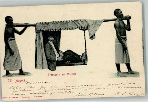 Luanda 1905 Tracht Transporte em Machila