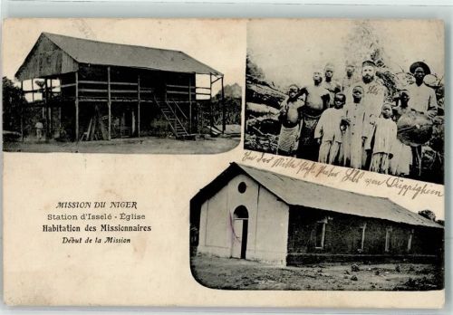 1911 Gebrauchsspuren Bahnpost Straßburg Saales Zug 364 16.2.11 Station d`Issele Eglise Habitation des Missionaires