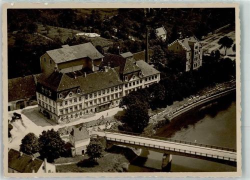 Donauwörth Fliegeraufnahme Ökonomie Gut der Kronenbrauerei m. Hotel Krebs