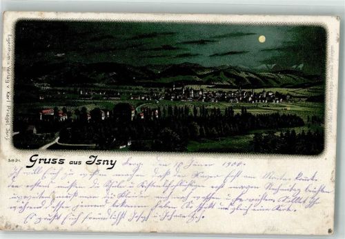 Isny 1900 Isny bei Nacht