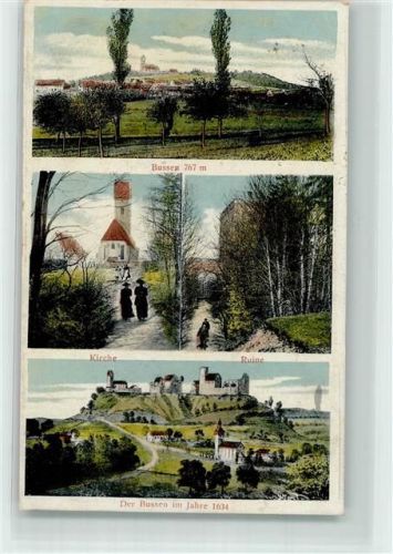 Bussen 1918 Der Bussen anno 1634 Kirche Ruine