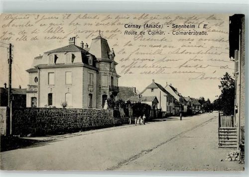 Cernay 1912 Colmarerstraße Route de Colmar