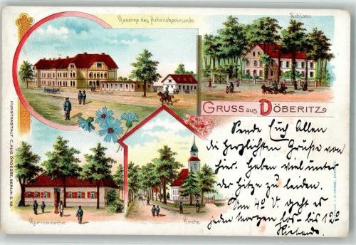 Döberitz 1901 Kaserne Schloss Kirche Kommandantur