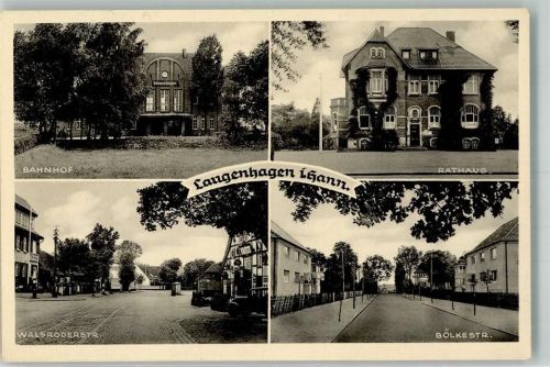 Langenhagen 1940 Bahnhof Rathaus Walsdorfer Straße Bölestrasse