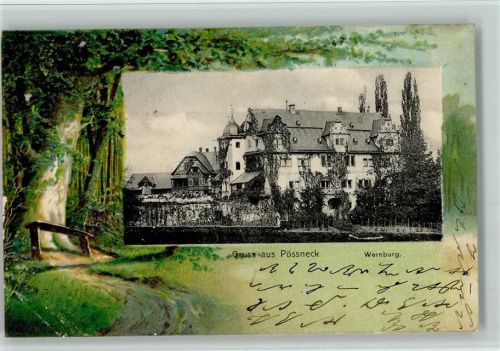 Pößneck 1901 Lichtdruck und Litho - Wernburg
