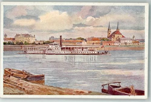 Komarom - sign. Schmidt, Rud. Donau Dampfschifffahrts-Gesellschaft