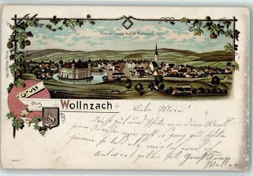 Wolnzach 1902 Schloss samt Markt Wollnzach 1722