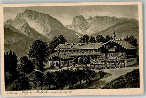 Obersalzberg Pension Moritz m. Hochkalter u. Reiteralpe