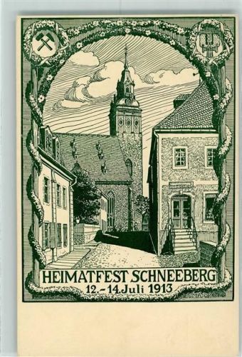 Schneeberg 1913 Heimatfest sign