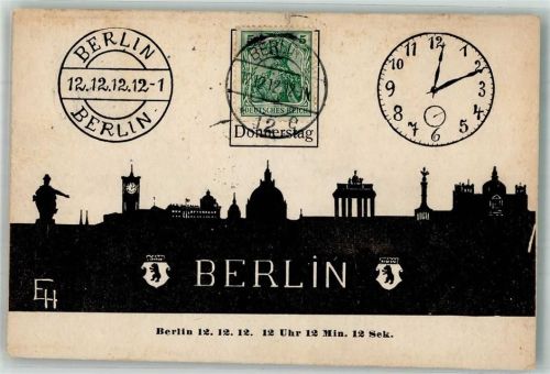 Berlin Mitte Stempel Berlin 12.12.12 12 Uhr 12 Min. 12 Sekunden