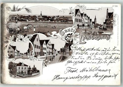 Langquaid 1897 Lithographie