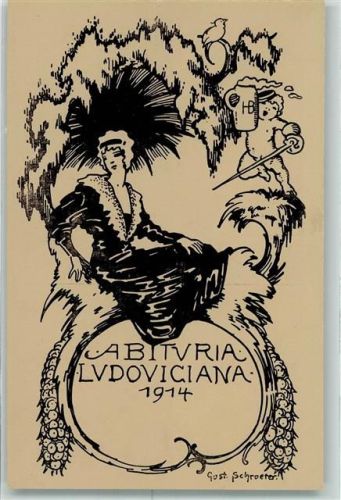 Regensburg sign. Gust. Schroeter Abitura Ludoviciana AK
