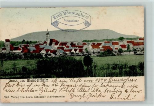 Mainbernheim 1906 Panorama AK