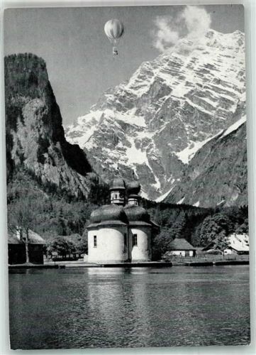 1962 Start Königssee Seefest 1962 Landung Werfen Freiballon Bernina Bordstempel Pilot Eckert