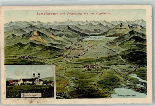 Benediktbeuern sign. Felle Eug. Vogelschau