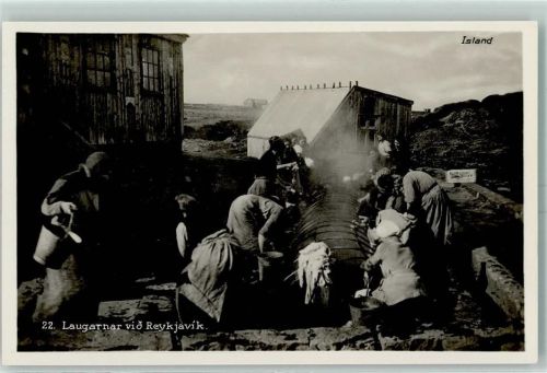 Reykjavik Laugarnar Wäsche waschen