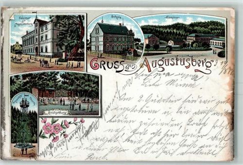 Nossen 1898 Gasthof Zu Augustusberg Schule Seminar Rodigtberg Aussichtsturm