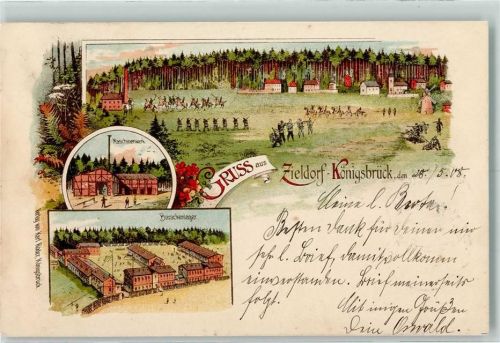 Königsbrück 1908 Maschinenwerk Barackenlager