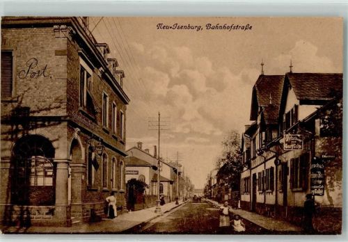 Neu-Isenburg Bahnhofstraße Gasthaus von Georg Gallow Kaiserl. Postamt