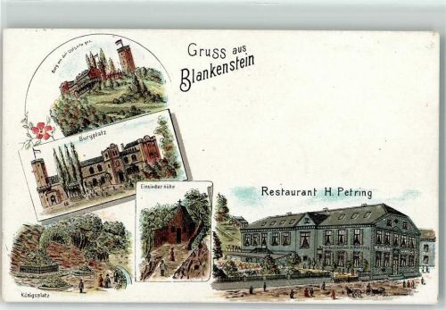 Blankenstein Burg Burgplatz Königsplatz Einsiedler Hütte Gasthaus Restaurant H. Petring