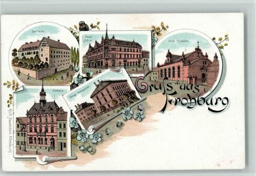 Frohburg Schloss Post Hotel Städt. Turnhalle Rathaus Königl. Amtsgericht