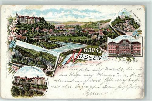 Nossen 1898 Schloss Seminar Bergschlössschen Schule