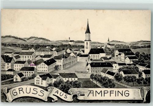 84539 W8261 Ampfing 1909 - Pfarrkirche St. Magareta