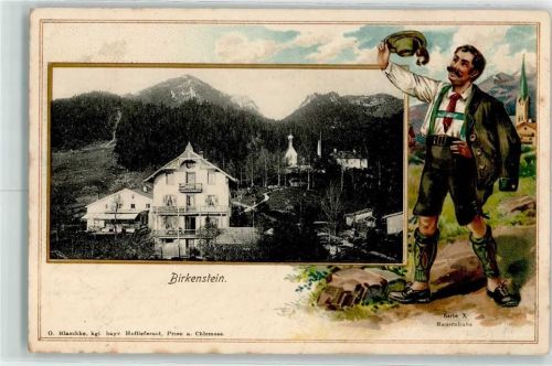 Birkenstein 1905 Wallfahrtskapelle Bauernbube Tracht Serie X