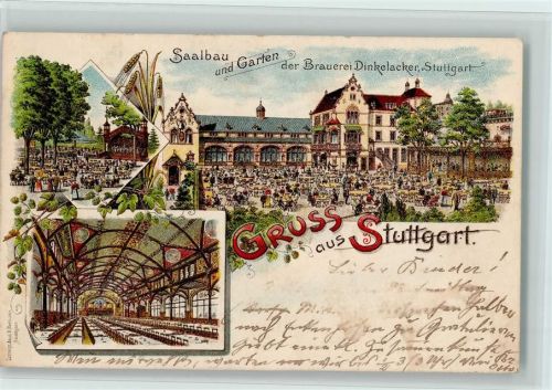 Stuttgart Gruss aus - Brauerei Dinkelacker , gute Erhaltung AK
