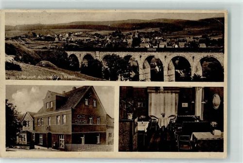 33184 W4791 Altenbeken - Gasthaus Cafe Cramer Viadukt Eisenbahn am Bahnhof